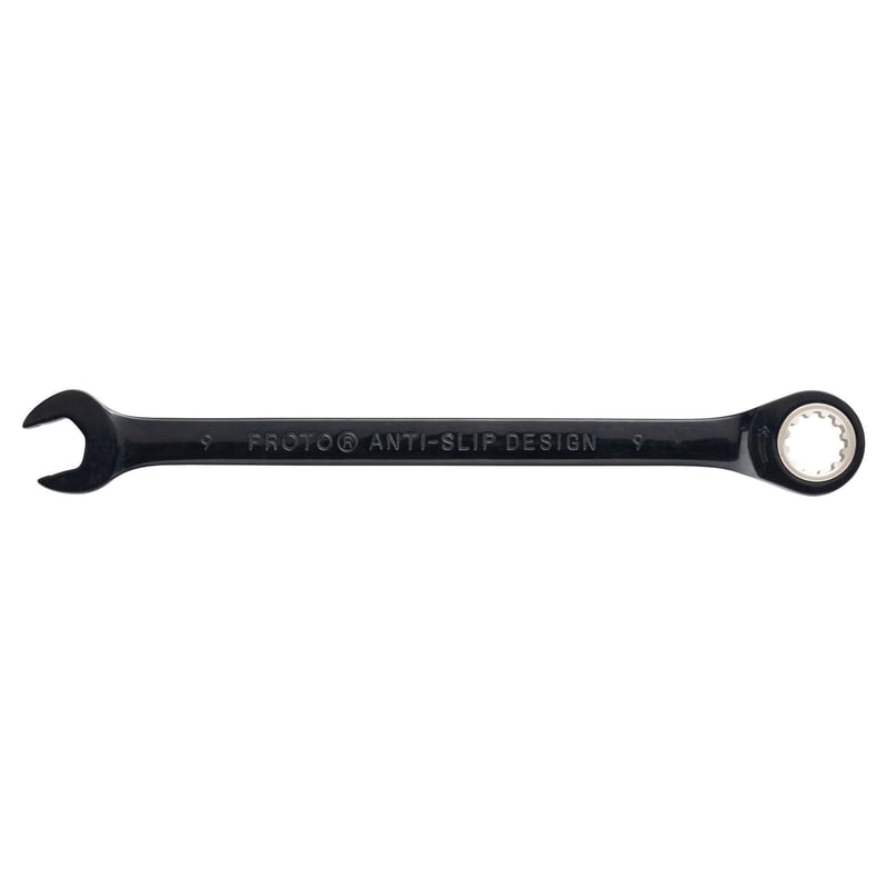 Stanley Proto Jscrm09 Nicht Umschaltbarer Spline-Schlüssel 9 Mm – Chrom-Vanadium, Schwarz Verchromt